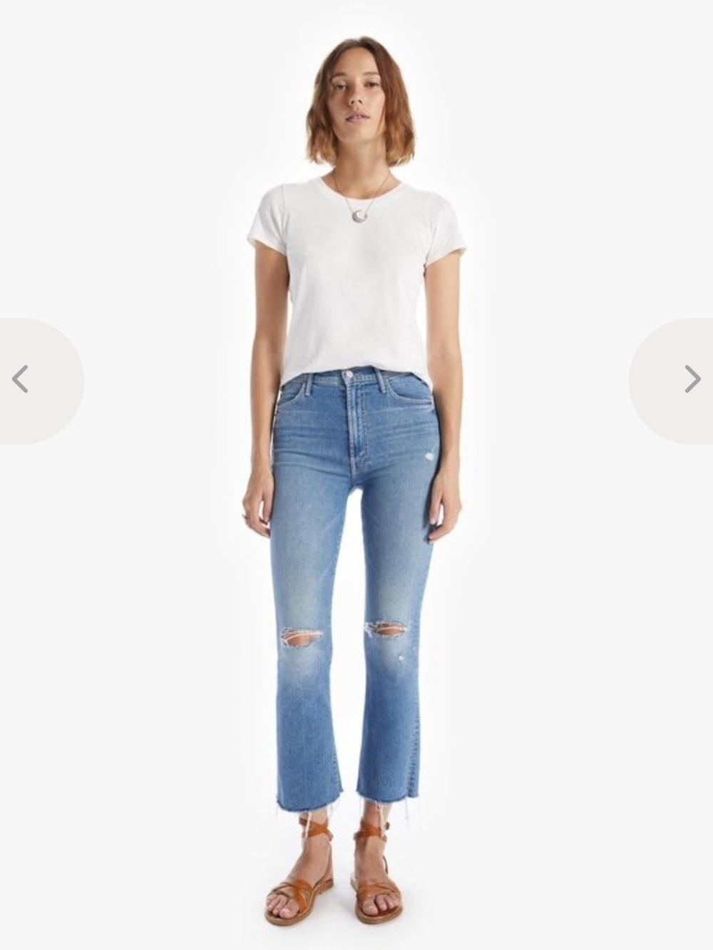 MOTHER Denim The HUSTLER Ankle Fray Jeans Understudy